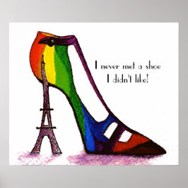 Eiffel Torn Shoe Poster