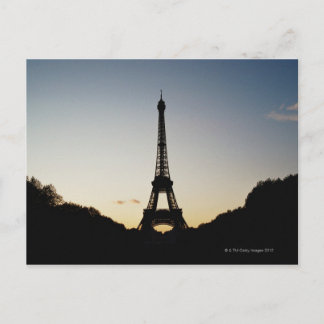 Eiffel Torn Silhouette Vykort