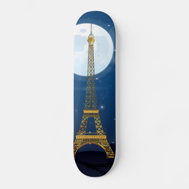Eiffel Torn Skateboard Bräda 19,5 Cm (Framsida)