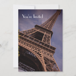 Eiffel Torn smakar Frankrike-middagen Party Inbjud Inbjudningar