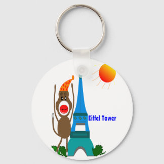 Eiffel Torn Sock monkey Gifts Nyckelring