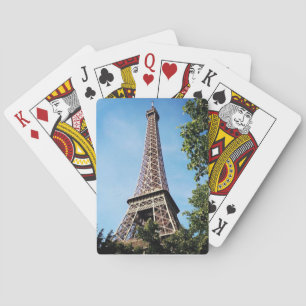 Eiffel torn som leker kort spelkort