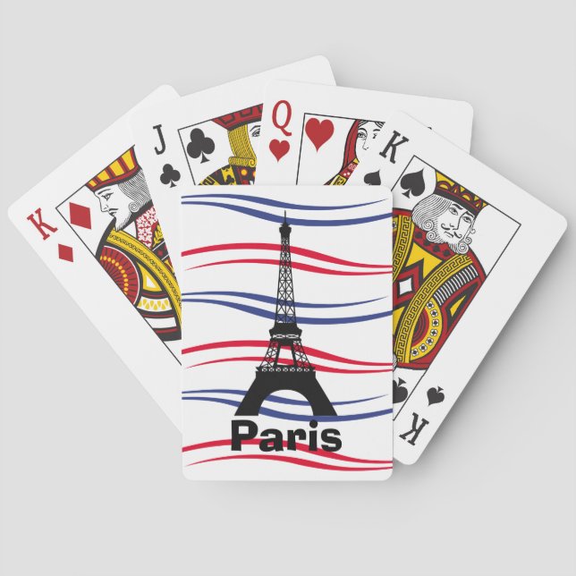 Eiffel Torn Spel Kort (Baksidan)