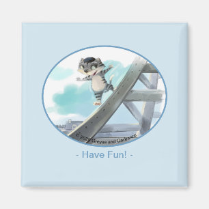 Eiffel Torn Square Magnet 2 tum - Roligt