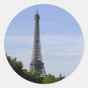 Eiffel Torn Stickers Runt Klistermärke