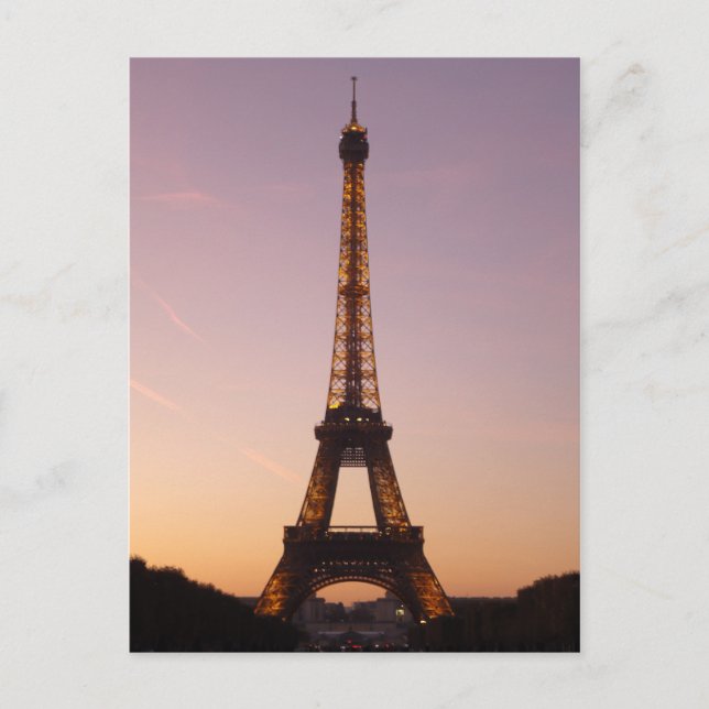 eiffel torn sunet vykort (Framsida)
