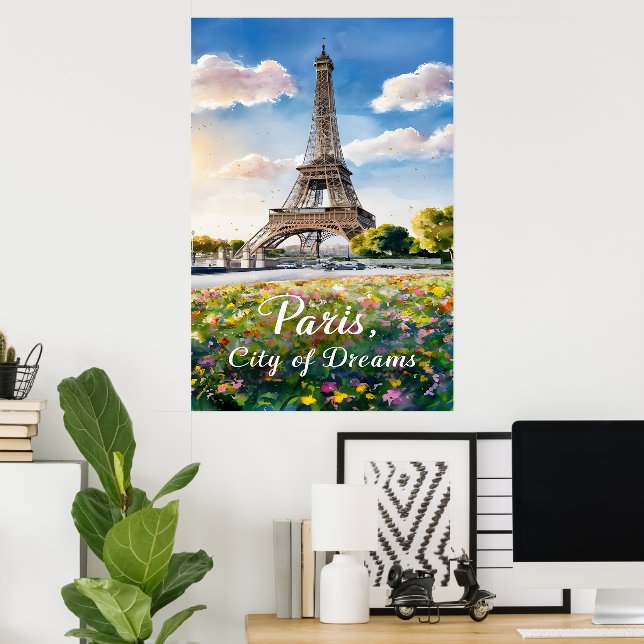 Eiffel Torn Sunrise i Paris Poster (Hemmakontoret)