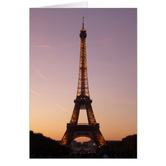 eiffel torn sunset OBS kort (Framsidan)