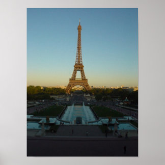 Eiffel Torn Sunset Poster