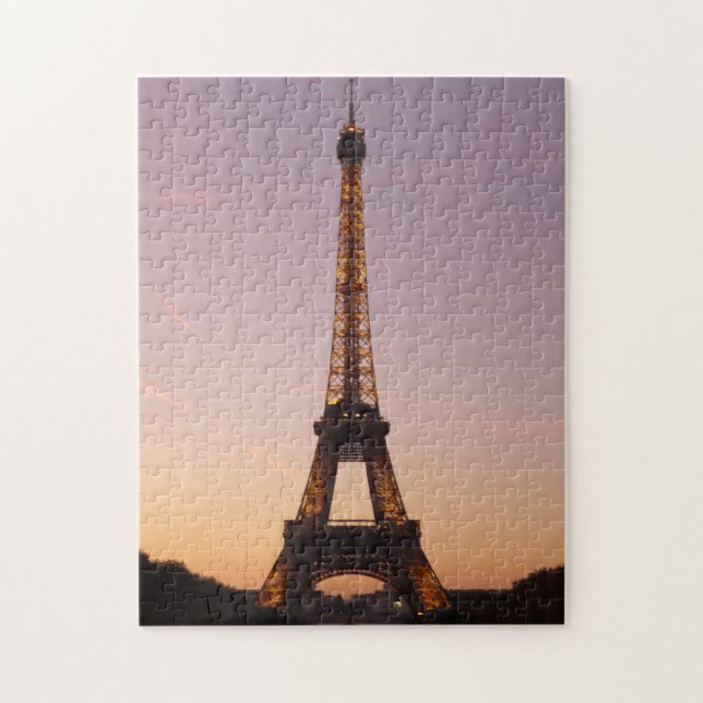 eiffel torn sunset pussel (Vertikal)
