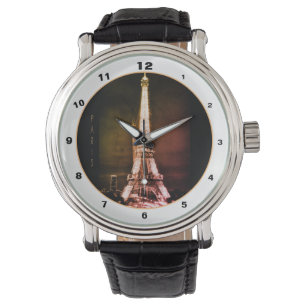 Eiffel Torn & Surreal Paris Art/kärlek Frankrike Armbandsur