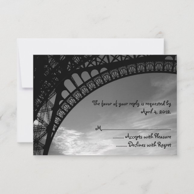 Eiffel Torn-svarskort OSA Kort (Framsida)