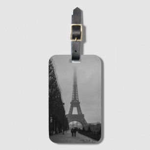 Eiffel Torn - Svarta och vita Bagagebricka