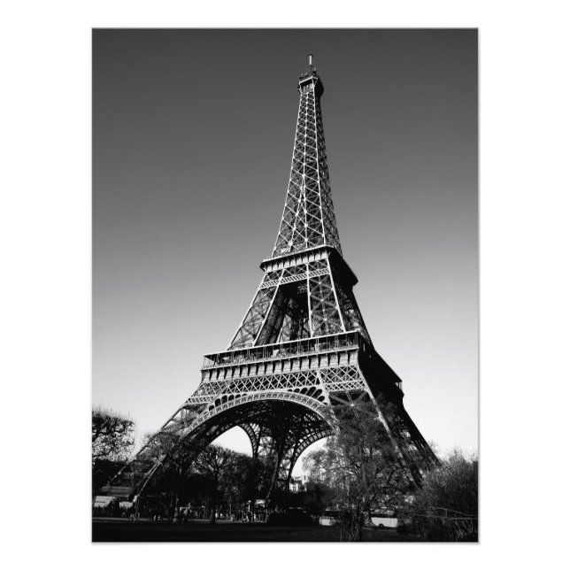 Eiffel torn svartvit foto (Framsidan)