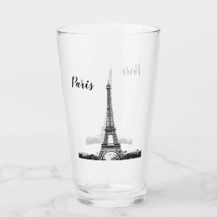 Eiffel torn svartvitt glaskopp