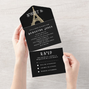 Eiffel Torn Sweet 16 Blommigt Sexton Paris Frankri
