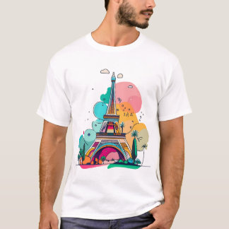 Eiffel Torn T Shirt
