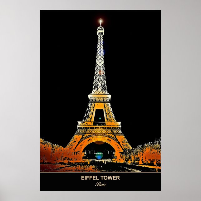 Eiffel Torn: ta hem i Paris Poster (Framsidan)