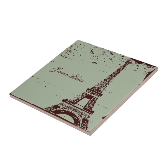 Eiffel Torn Tile & Trivets Kakelplatta (Sidan)