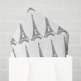 Eiffel Torn Tissue Paper