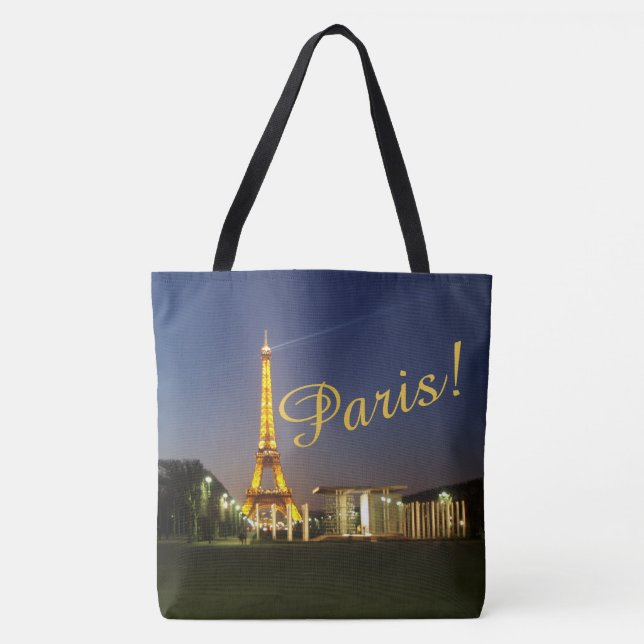 Eiffel Torn Tote-säck Tygkasse (Framsida)