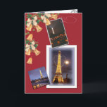 Eiffel torn,twinkling christmas helgkort<br><div class="desc">Joyeux Noel,  från paris med kärlek,  julhälsningar med pejlsketcher på Eiffle Torn & paris,  visar att du bryr dig nog om att skicka hälsning,  utsökt teckning inuti och ut,  originalfoto och illustration med hjälp av domthchengart</div>