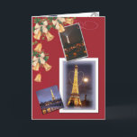Eiffel torn,twinkling christmas helgkort<br><div class="desc">Joyeux Noel,  från paris med kärlek,  julhälsningar med pejlsketcher på Eiffle Torn & paris,  visar att du bryr dig nog om att skicka hälsning,  utsökt teckning inuti och ut,  originalfoto och illustration med hjälp av domthchengart</div>