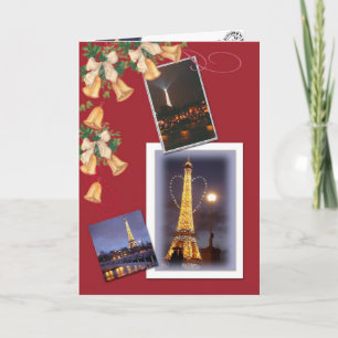 Eiffel torn,twinkling christmas helgkort
