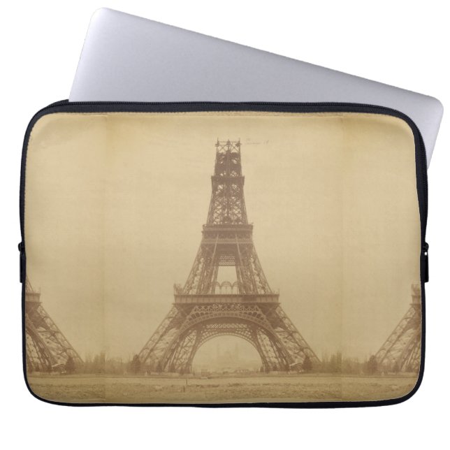 Eiffel Torn under uppbyggnad 1888 Laptop Fodral (Framsidan)