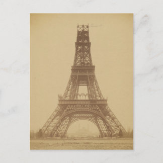 Eiffel Torn under uppbyggnad 1888 Vykort