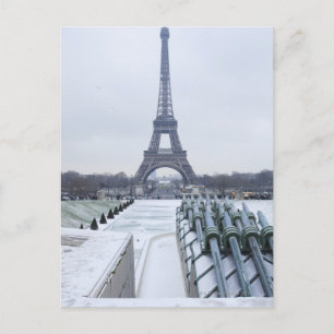 Eiffel torn under vintern 3 vykort