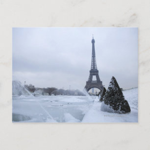 Eiffel torn under vintern vykort