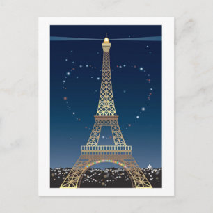 Eiffel Torn Valentine-postkort Helg Vykort
