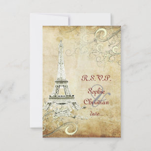 EIFFEL TORN/VANILLA SWIRLS STORA OSA VINTAGE KORT