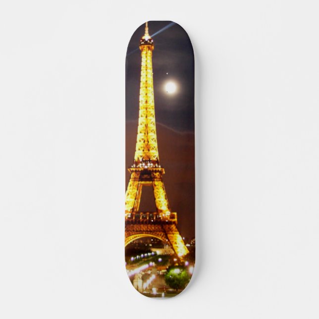 Eiffel torn vid lensgerrit skateboard bräda 20 cm (Framsida)