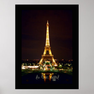 Eiffel Torn vid NattPoster Poster