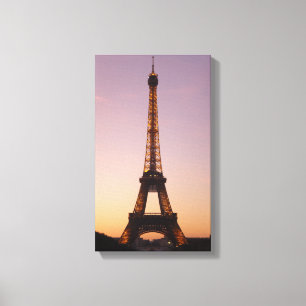 eiffel torn vid solnedgång canvastryck