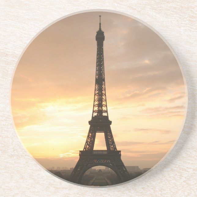 Eiffel Torn vid soluppgången. Underlägg (Framsidan)