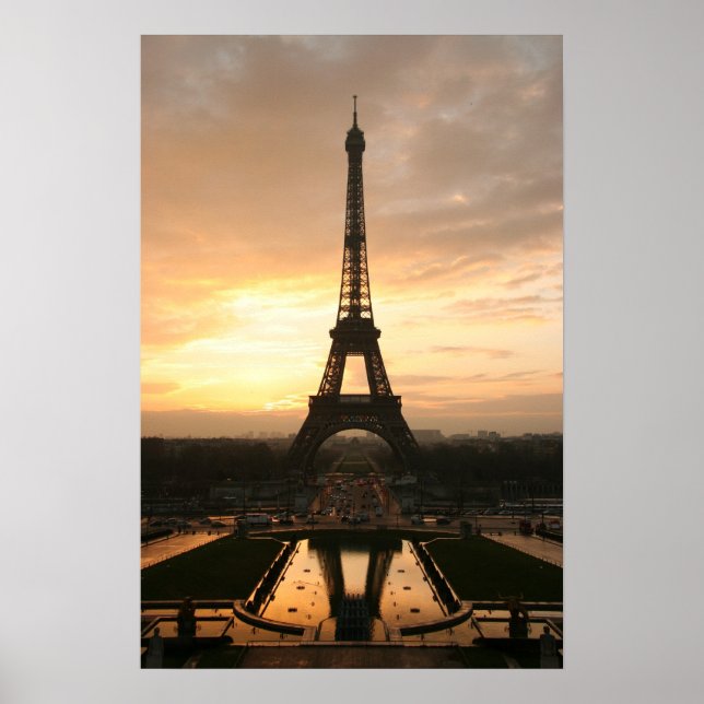 Eiffel Torn vid Sunrise från Trocadero Poster (Framsidan)