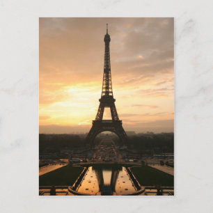 Eiffel Torn vid Sunrise från Trocadero Vykort