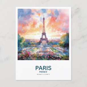 Eiffel Torn vid Sunset - Paris, Frankrike Vykort