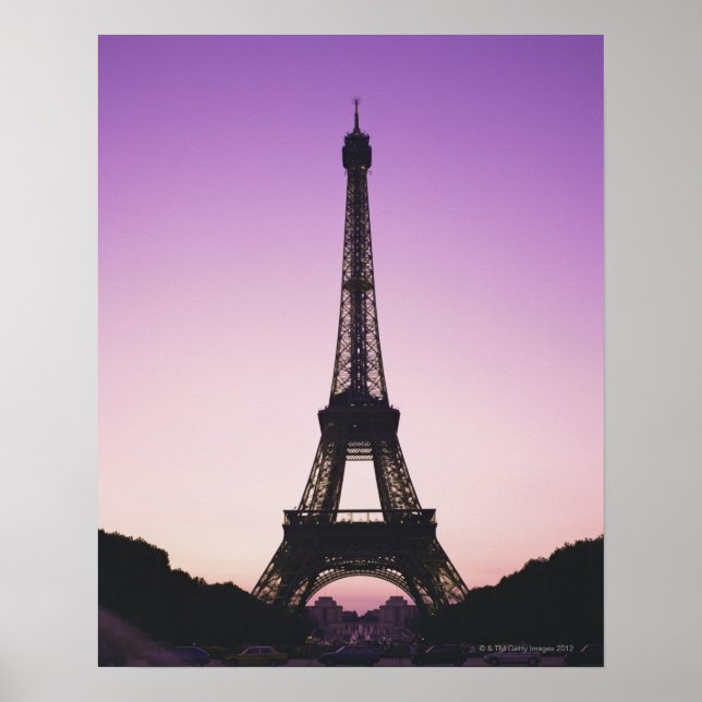 Eiffel Torn vid Sunset Poster (Framsidan)