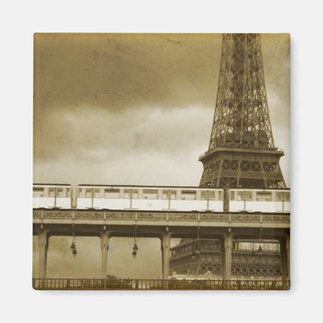 Eiffel Torn Vintage Magnet (Framsidan)