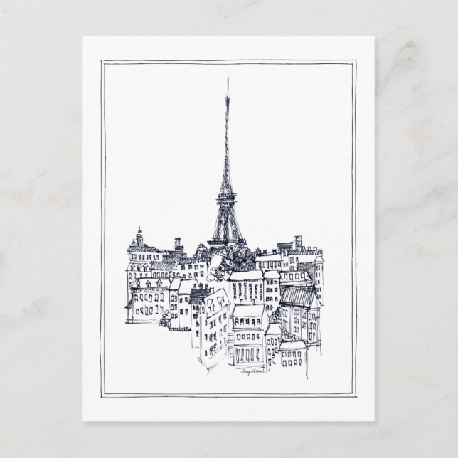 Eiffel Torn Vykort (Framsida)