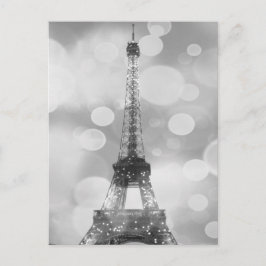 Eiffel Torn-vykort, svartvitt, Lodrät Vykort
