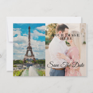 Eiffel Torn Watercolor Fullt Pic Spara datum2 Datumet