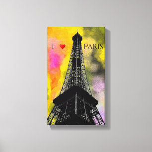 Eiffel Torn Wrapped Canvas