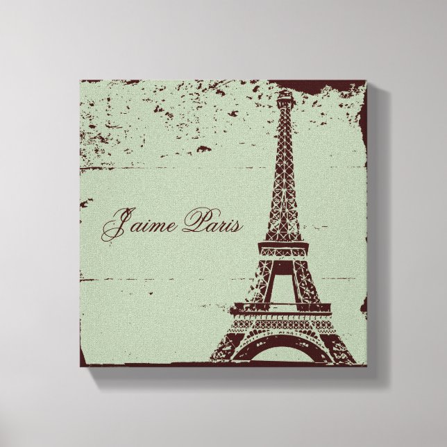 Eiffel Torn Wrapped Canvas Art (Framsida)