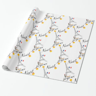 Eiffel tornflagga av frankriken Joyeux Noel Presentpapper
