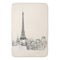 Eiffel tornParis Cityscape skissar badmattan